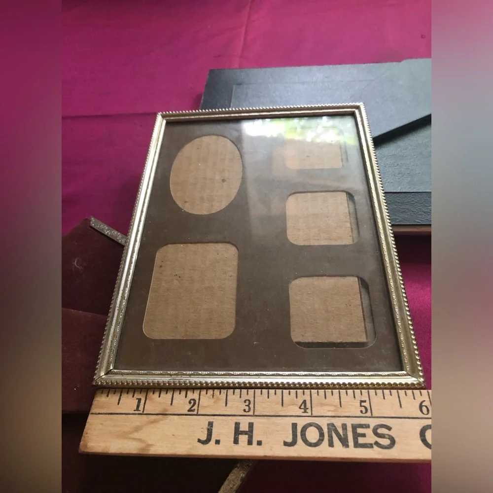 3 Gallery Wall Picture Frame Lot, Gold And Silver Tone, Metal Vintage, Small